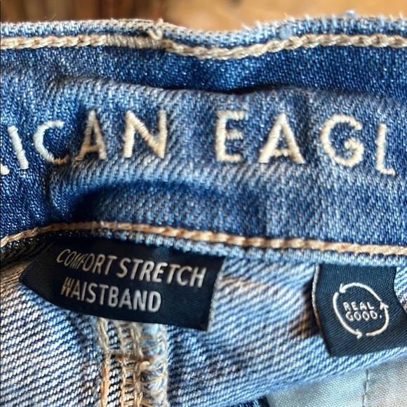 American Eagle Outfitters Blue Boyfriend Jeans with White Stripe - Picture 10 of 12